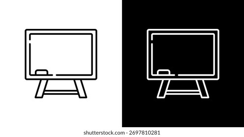 Design do Conjunto de Ícones Brancos do Quadro-negro