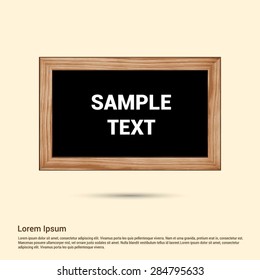 Chalkboard wood frame sample text