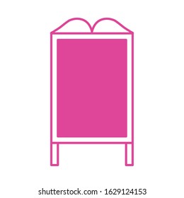 chalkboard in wooden frame isolated icon vector illustration design