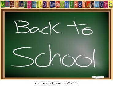 chalkboard with the words Back to School