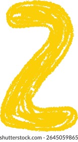A chalk-drawn alphabet letter on a textured background with a playful style. The letter is depicted in a hand-drawn manner with a rough, artistic finish. Cartoon vector illustration.