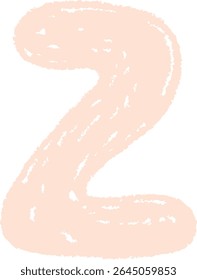 A chalk-drawn letter Z on a textured background in a playful style. The alphabet character appears bold with rough edges and a hand-drawn feel. Cartoon vector illustration.