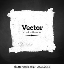 Chalked banner of blackboard background. Vector EPS 10.