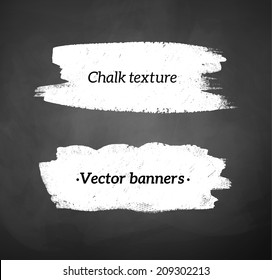 Chalked banners of blackboard background. Vector EPS 10.