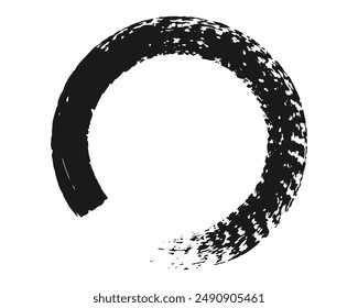 cadre de cercle craché brosse grunge ovale. souligner et barrer le symbole de fusain pour les diagrammes.  dessin du marqueur de gribouillage de Image vectorielle. Bande libre