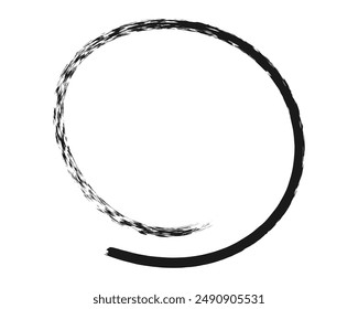 cadre de cercle craché brosse grunge ovale. souligner et barrer le symbole de fusain pour les diagrammes.  dessin du marqueur de gribouillage de Image vectorielle. Bande libre