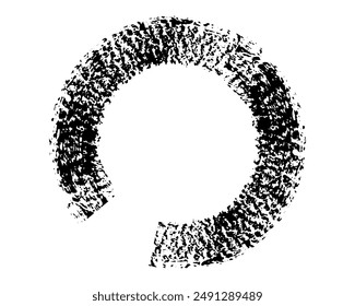 cadre de cercle craché brosse grunge ovale. souligner et barrer le symbole de fusain pour les diagrammes.  dessin du marqueur de gribouillage de Image vectorielle. Bande libre