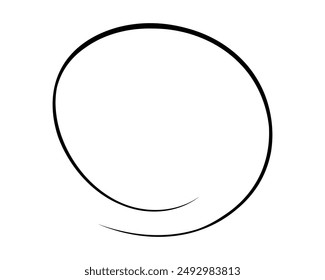 cadre de cercle craché brosse grunge ovale. souligner et barrer le symbole de fusain pour les diagrammes.  dessin du marqueur de gribouillage de Image vectorielle. Bande libre