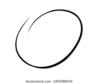 chalked circle frame grunge oval brush. underline and strikethrough stroke charcoal symbol for diagrams. Vector doodle marker drawing. Freehand stripe