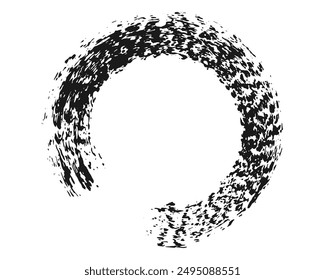 cadre de cercle craché brosse grunge ovale. souligner et barrer le symbole de fusain pour les diagrammes.  dessin du marqueur de gribouillage de Image vectorielle. Bande libre