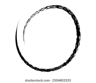 chalked circle frame grunge oval brush. underline and strikethrough stroke charcoal symbol for diagrams. Vector doodle marker drawing. Freehand stripe