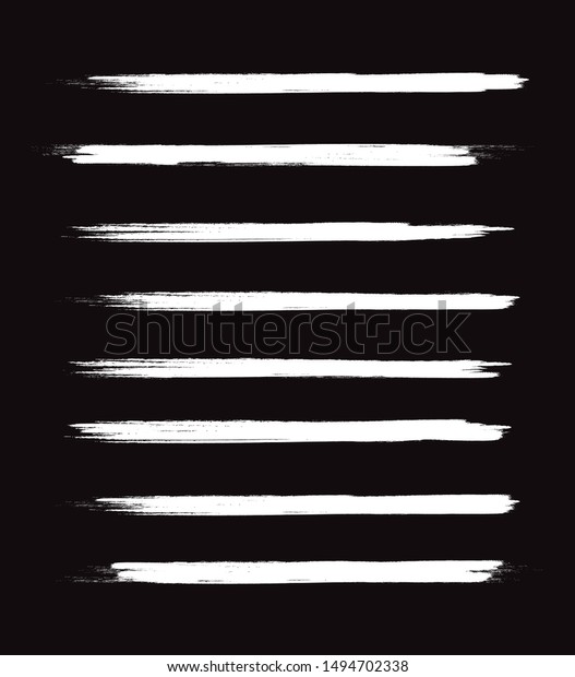 Chalked lines hand drawn. Paint brush stroke.\
Chalk handmade vector. Set of distressed, doodle, pen and pencil\
lines. Hand drawn scribble. White chalk border, ink and grunge\
brush stroke lines,\
vector