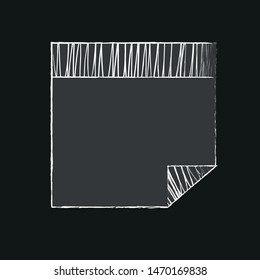 chalked note paper. vector illustration