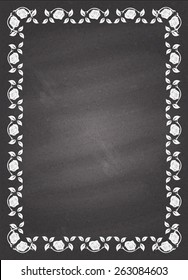 Chalked vintage antique frame. Vector eps 10.