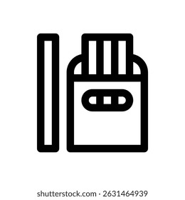 Chalks. Editable stroke vector icon.
