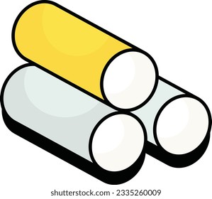 Chalks outline color icon design