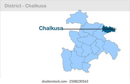 Mapa do subdistrito de Chalkusa, Distrito de Hazaribagh, Estado de Jharkhand, República da Índia, Governo de Jharkhand, Território indiano, Índia Oriental, Política, Aldeia, Turismo
