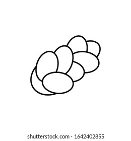 Challah bread, Judaism icon. Simple line, outline vector religion icons for ui and ux, website or mobile application