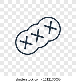 Challah concept vector linear icon isolated on transparent background, Challah concept transparency concept in outline style