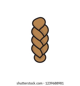 challah icon vector design. bakery icon with fill outline style