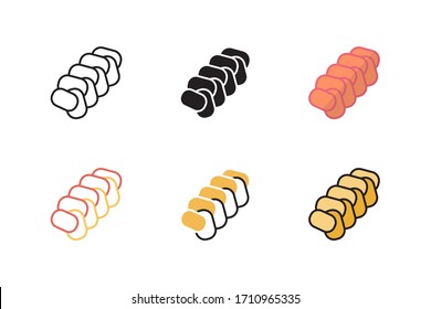 challah icon vector illustration with different style design. isolated on white background