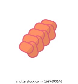 challah icon vector illustration flat style design. isolated on white background