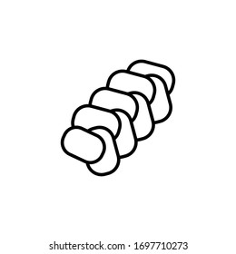 challah icon vector illustration outline style design. isolated on white background