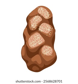 Challah. Vector simple color flat illustration.