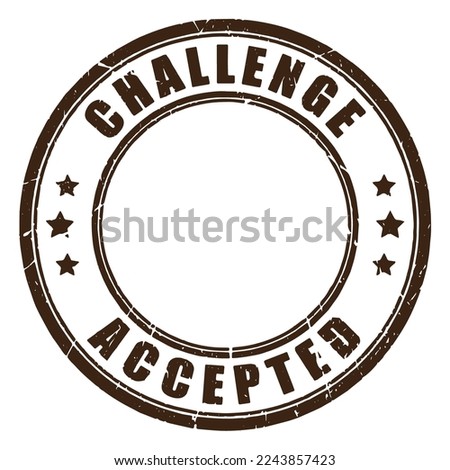 Challenge Accepted sticker design Vectors Illustrations, vector eps art
