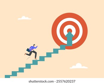 The challenge of achieving goals or advancing toward career success