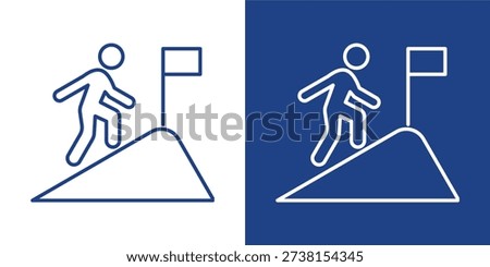 Challenge Blue And White Icon Style Collection