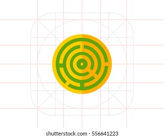 Challenge Concept Icon with Maze