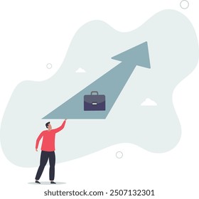 challenge to define business target concept.flat design with people.