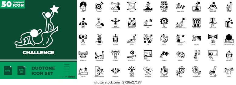 Herausforderung Duotone Editierbare Symbole