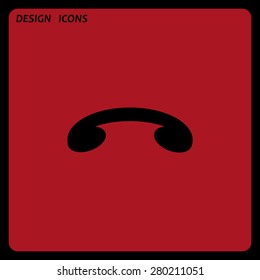 challenge, to end the call. icon. vector design. Flat design style 