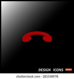 challenge, to end the call. icon. vector design