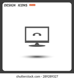 challenge, to end the call. icon. vector design