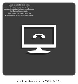 challenge, to end the call. icon. vector design