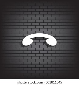 challenge, to end the call. icon. vector design