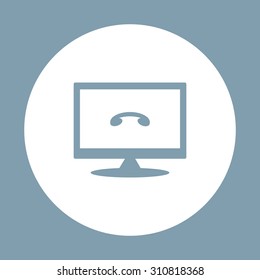 challenge, to end the call. icon. vector design