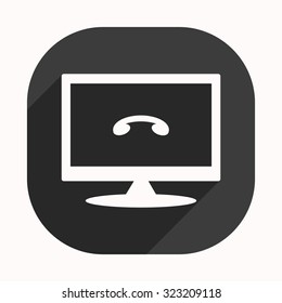 challenge, to end the call. icon. vector design