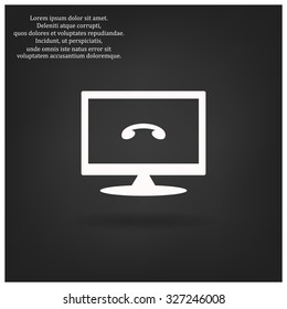 challenge, to end the call. icon. vector design