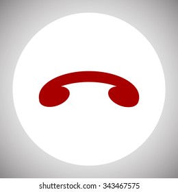 challenge, to end the call. icon. vector design