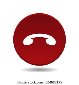 challenge, to end the call icon, vector illustration. Flat design style