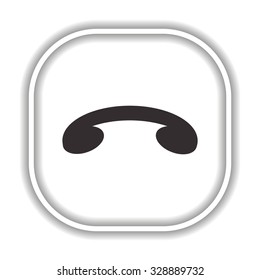 challenge, to end the call.  Modern design flat style icon