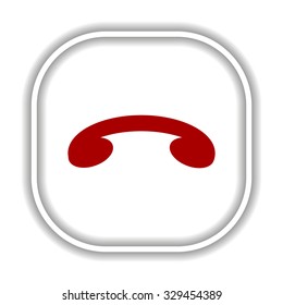 challenge, to end the call.  Modern design flat style icon