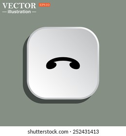 challenge, to end the call. Vector illustration, EPS 10
