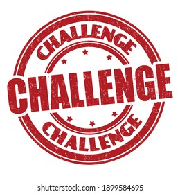 Challenge grunge rubber stamp on white background, vector illustration
