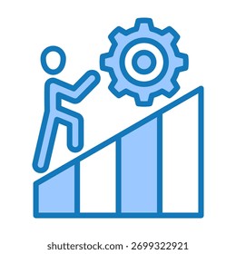 Challenge Icon Blue Dualtone Design Vector Illustration