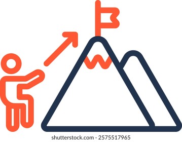 Challenge Icon Color Line Vector Illustration
